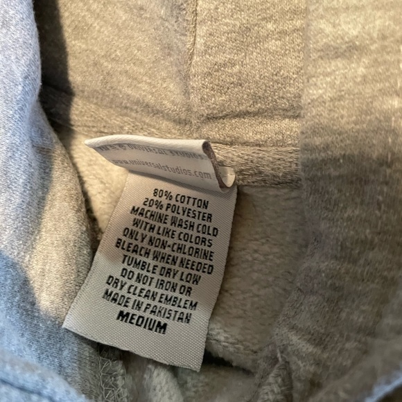 Universal Studios Florida Womens M Gray Embroidered Hoodie Vacation Resort - Picture 3 of 8